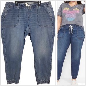Lane Bryant Pull On Mid-Rise Boyfriend Jogger Jeans Size 22 Women